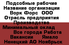 Подсобные рабочие › Название организации ­ Ворк Форс, ООО › Отрасль предприятия ­ Производство › Минимальный оклад ­ 35 000 - Все города Работа » Вакансии   . Ямало-Ненецкий АО,Ноябрьск г.